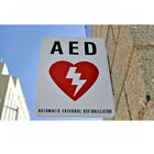 AED signe plat de mur de 2 de manière marquée, signe de 90 degrés d'AED 254x177mm