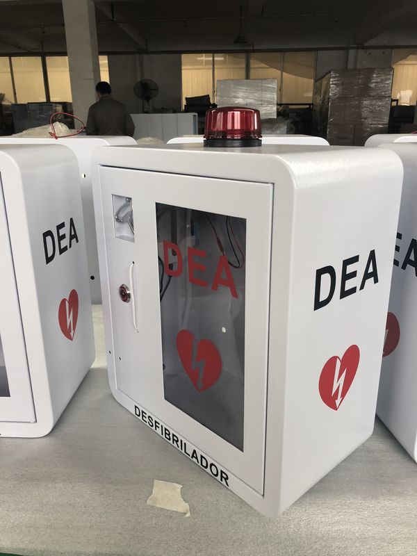 Sécurité élevée incurvée d'AED de boîte fixée au mur faisante le coin de défibrillateur pour d'intérieur