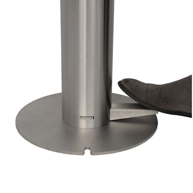 Support actionné par pédale universelle active ronde d'aseptisant de support de distributeur de Sanitiser de pédale de pied de tube d'acier inoxydable
