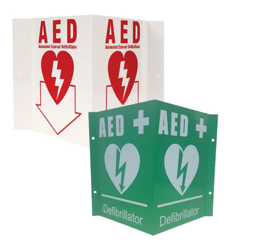 Type personnalisation plat/90 degrés/V de signe d'AED de premiers secours acceptable